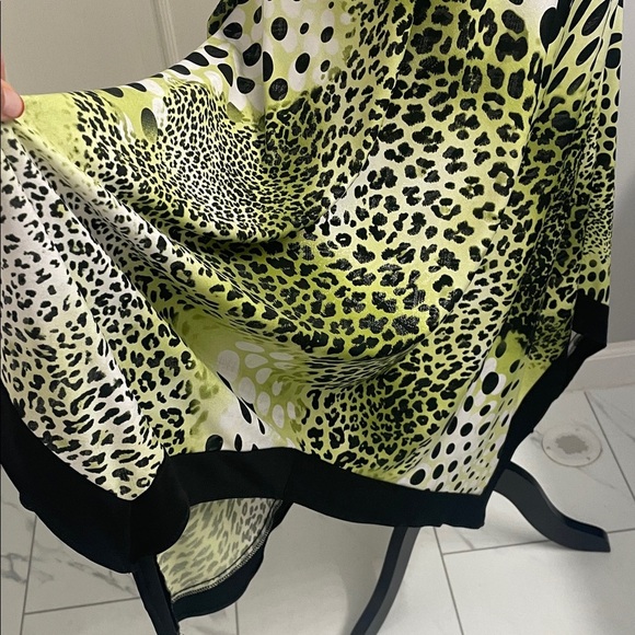 Frank Lyman Elegant Special Occasion Dress Asymmetrical Hem Animal Print Sz 14 - Picture 8 of 11